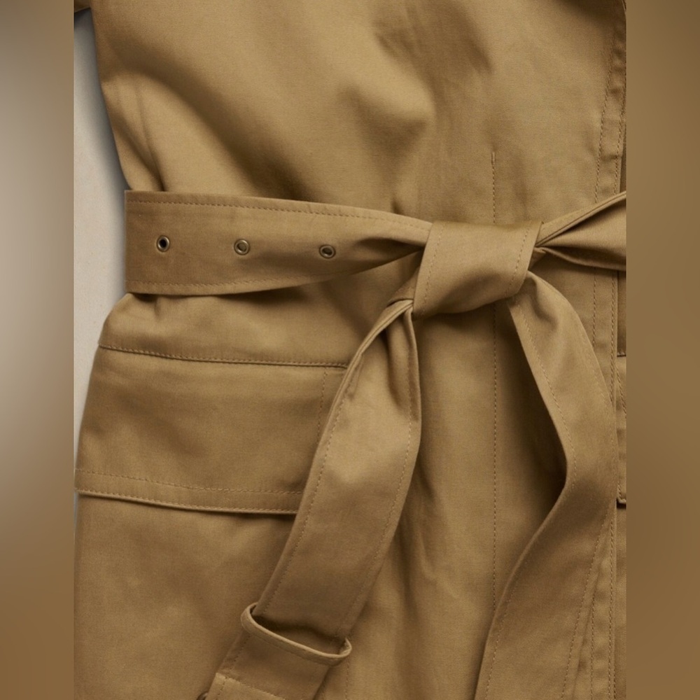 Banana Republic‎ timeless Trench Coat long in Black WATER RESISTANT - Picture 14 of 16